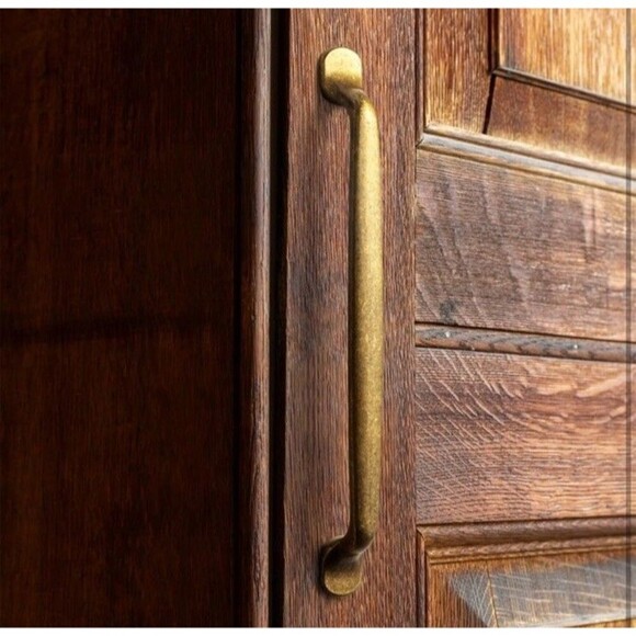 6 Pk 7 9/16 In Center To Center Antique Brass Cabinet Handles Modern Farmhouse - Picture 3 of 6